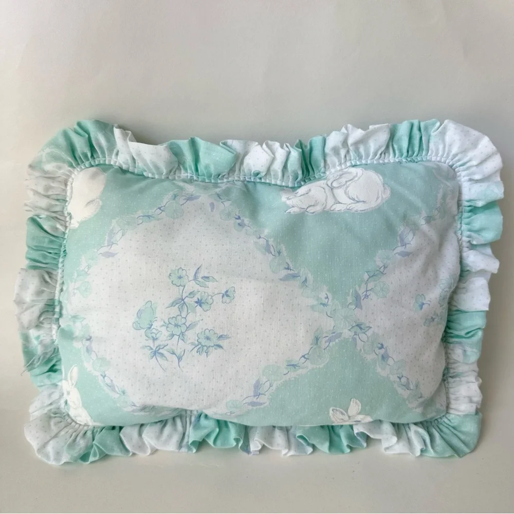 Vintage Bunny Print Pillow